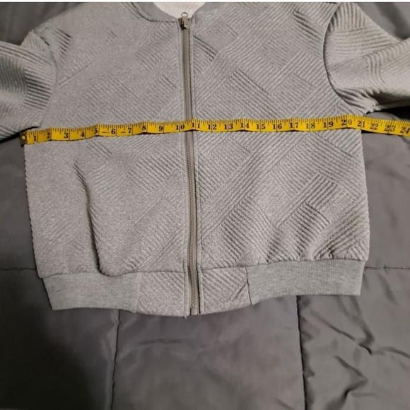 Med Shein bomber jacket gray or great for lounging around the house! - Picture 3 of 5
